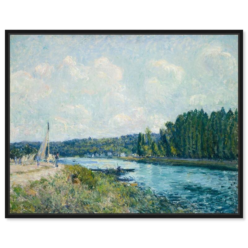 Sisley Banks of the Oise Canvas by Art Remedy - Black - 36" x 30"
