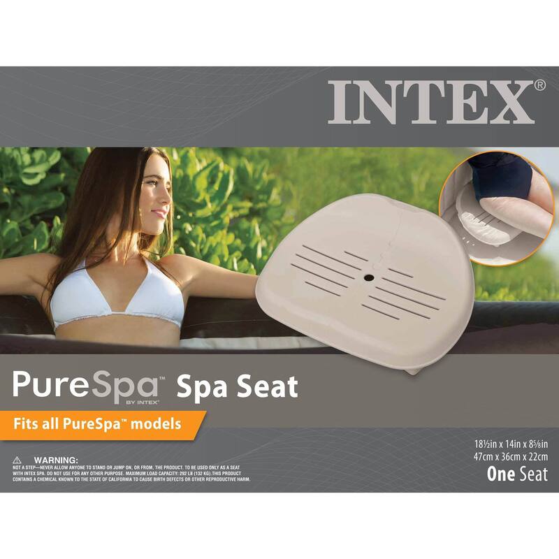 Intex Removable Non Slip Seat for Inflatable PureSpa Hot Tub Pool, (2 Pack) - 9