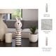 preview thumbnail 16 of 32, Ceramic Lines Bunny with Heart Figurine - White