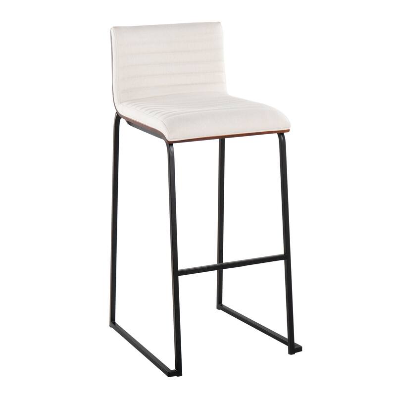 Silver Orchid Magda 30" Fixed-Height Upholstered Bar Stool (Set of 2)