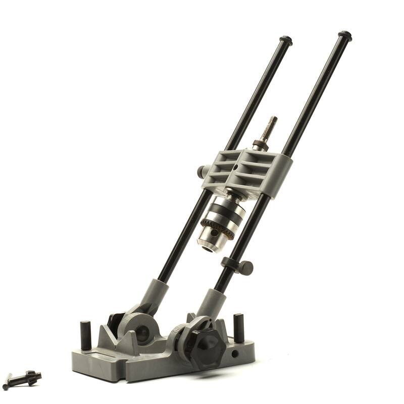 Kings County Tools Portable Drill Guide Jig with 3/8in Shaft and Chuck - Black