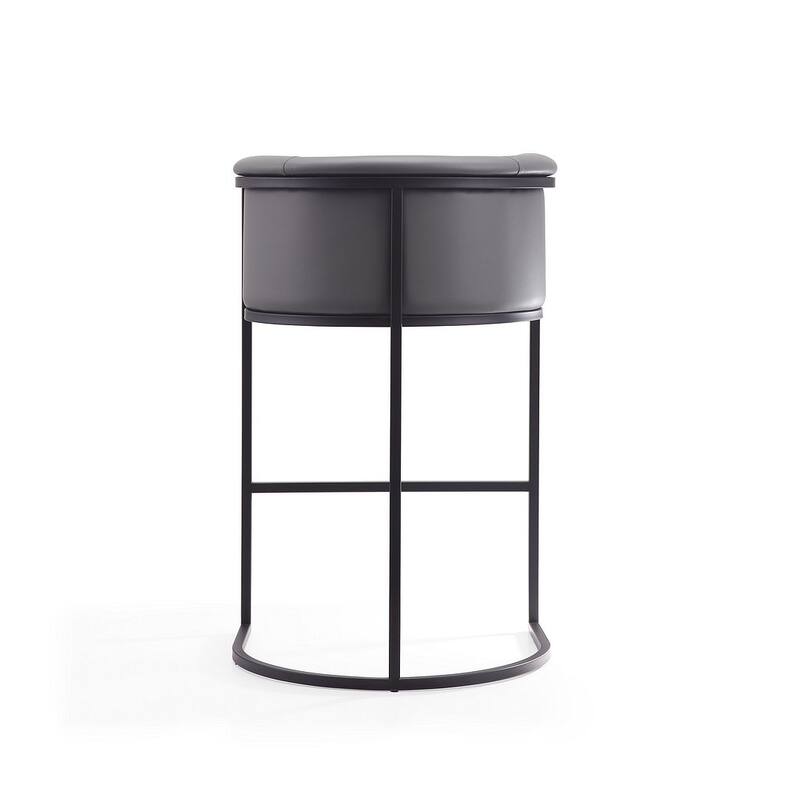 Manhattan Comfort Cosmopolitan 37.8 in. Black Metal Barstool (Set of 2)