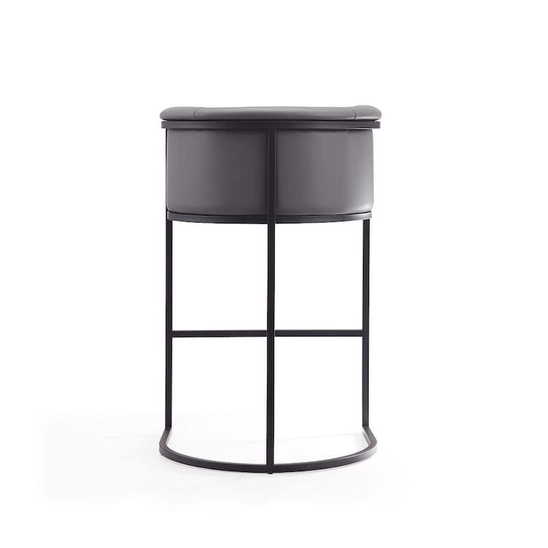 Manhattan Comfort Cosmopolitan 37.8 in. Black Metal Barstool (Set of 3)
