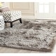preview thumbnail 2 of 63, SAFAVIEH Handmade South Beach Leonella Shag Solid Polyester Rug 3' x 5' - Silver