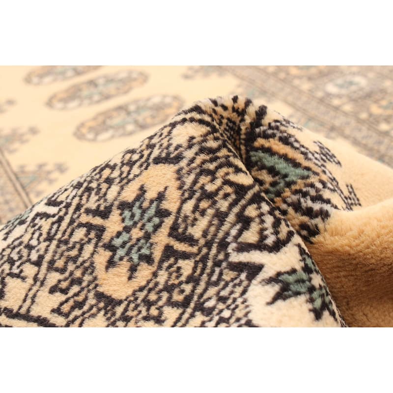 ECARPETGALLERY Hand-knotted Finest Peshawar Bokhara Beige Wool Rug - 2'7 x 10'1