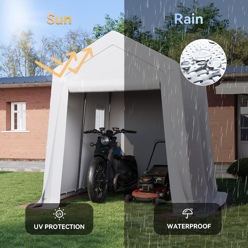 Aoxun 6x8x7 FT Premium Outdoor Portable Storage Shed Tent