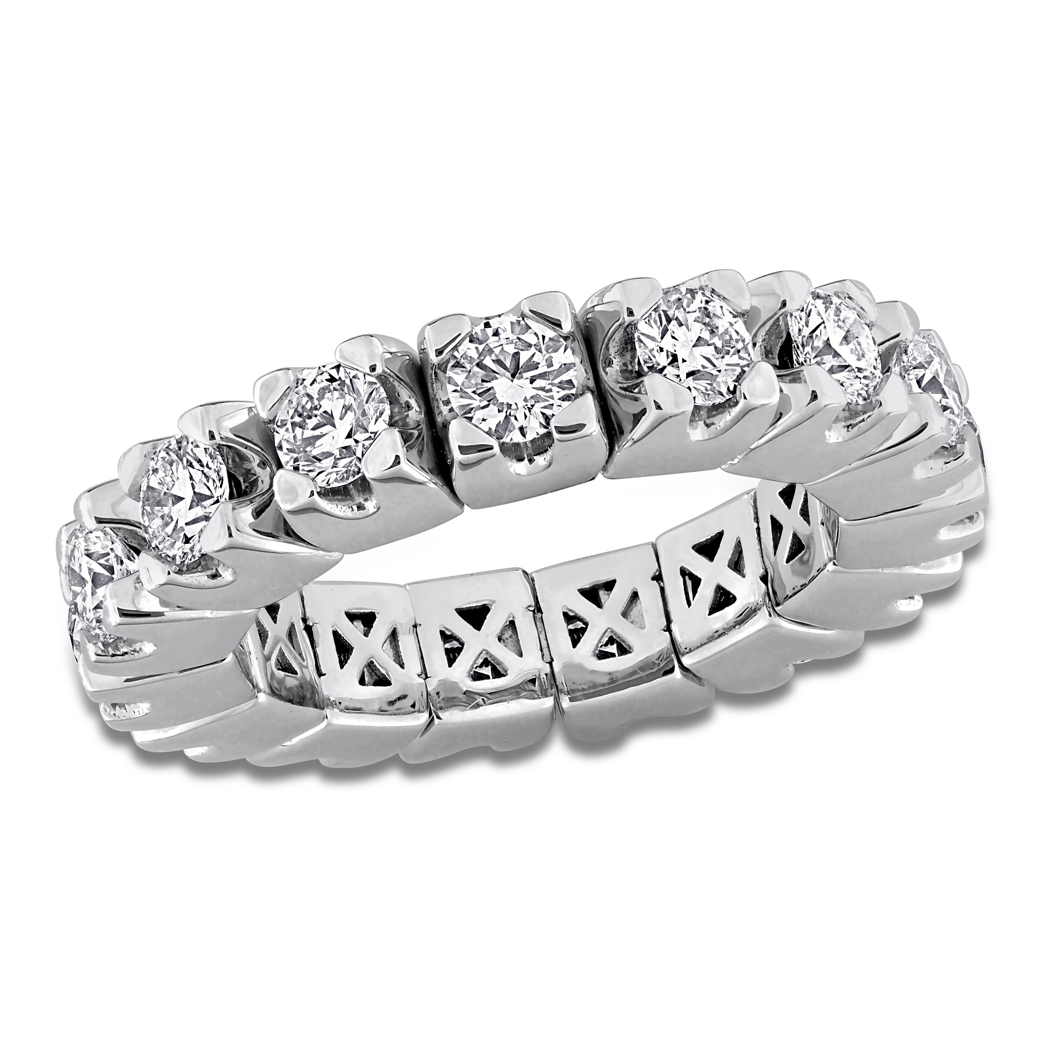 Miadora 2 3/4ct TW Diamond Eternity Ring in 14k White Gold