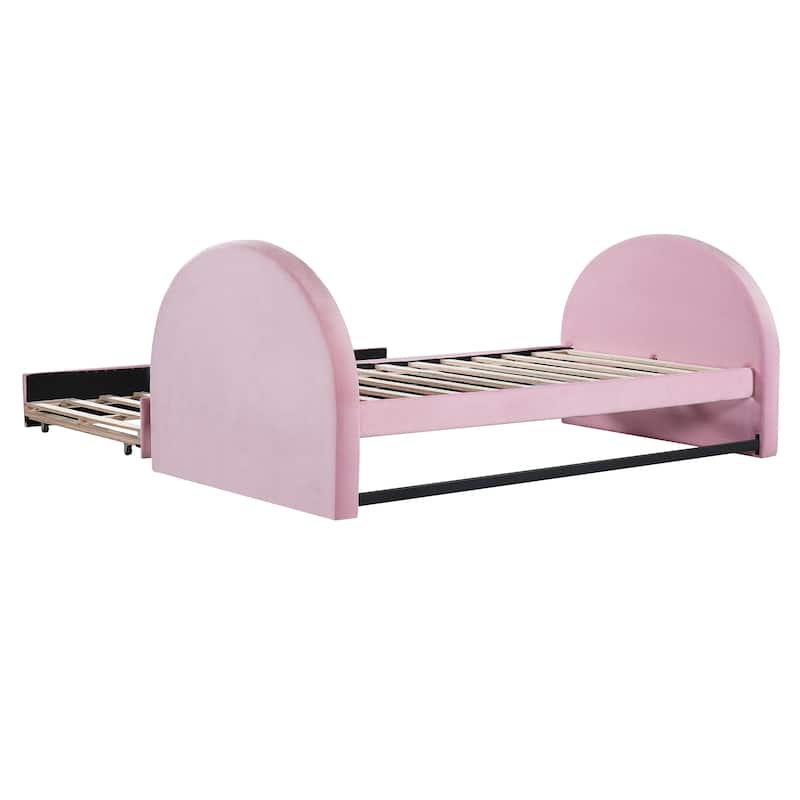 Christopher Knight Home - Modern Upholstered Velvet Daybed with Pull-Out Trundle