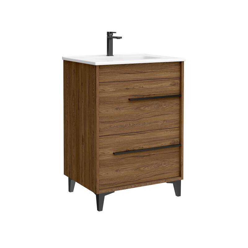 WS Bath Collections Lotus C60F Lotus 24" Free Standing Single Basin
