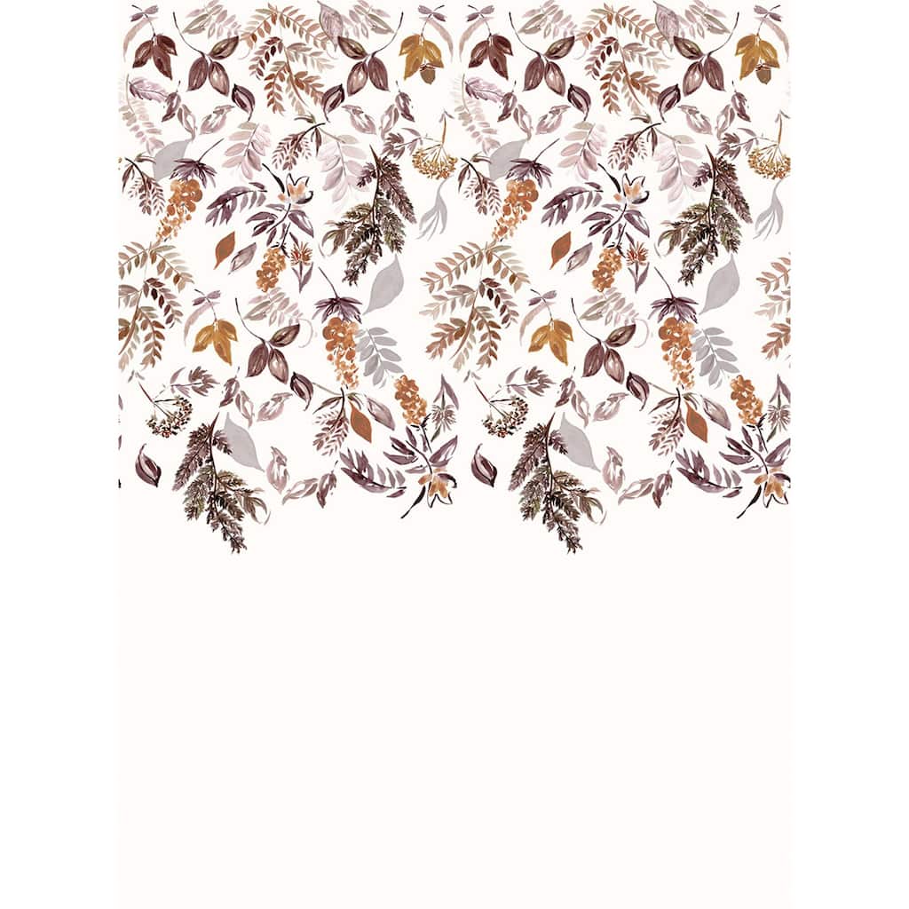 Galerie Wallcoverings Day Dreamers Collection Brown Floral 78.7-Inches Wide x 9.3-Feet High 4-Panel Wall Mural