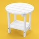 preview thumbnail 12 of 11, WINSOON All Weather HIPS Outdoor Side Tables 2-Tier Adirondack Tables End Tables White