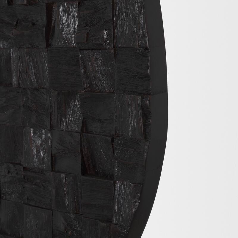 Into the Abyss I Dark Brown Wood 32" Wall Art