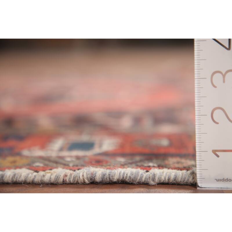 Hand Knotted Oriental 100% Wool Carpet Traditional Tribal Greys & Charcoal Hamedan Area Rug - 7' 1'' X 4' 2''