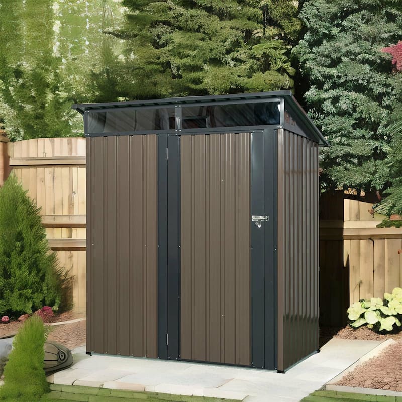 5FT x 3FT Outdoor Metal Storage Shed Transparent Plate