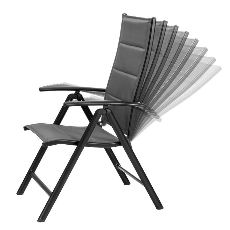 VredHom Outdoor Patio Dining Set Folding Chairs and Dining Table - Set of 9