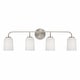 preview thumbnail 11 of 10, Lawson 4-light Bath/ Vanity Fixture w/ Soft White Glass