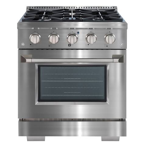 Ancona 30 in. Dual Fuel Range with 4 Burners and Convection Oven