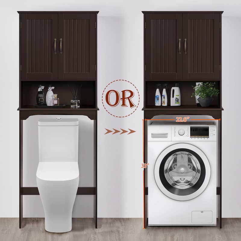 Yaheetech Bathroom Space Saving Organizer Over-the -Toilet with Adjustable Shelf for Bathroom