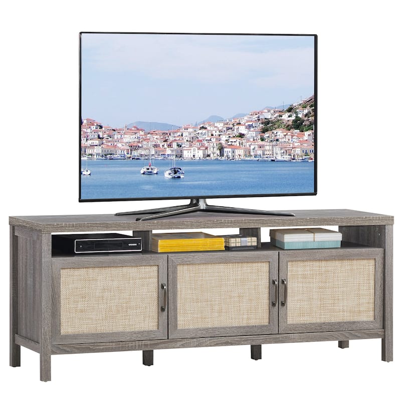 Gymax TV Stand Entertainment Media Center for TV's up to 65'' w/ - See Details - Grey