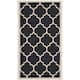 SAFAVIEH Courtyard Kathy Indoor/ Outdoor Waterproof Patio Backyard Rug - 2' x 3'7" - Black/Beige