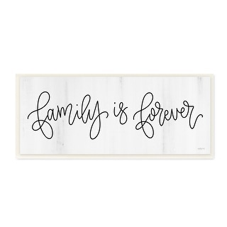 Stupell Family Is Forever Phrase Rustic Pattern Sign Wood Wall Art ...