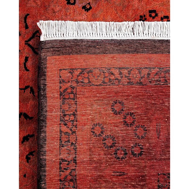 Contemporary Overdyed Wool Hand Knotted Area Rug - 6' 1" x 9' 4"