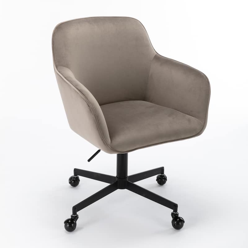 Sylvia Swivel Rolling Velvet Armchair