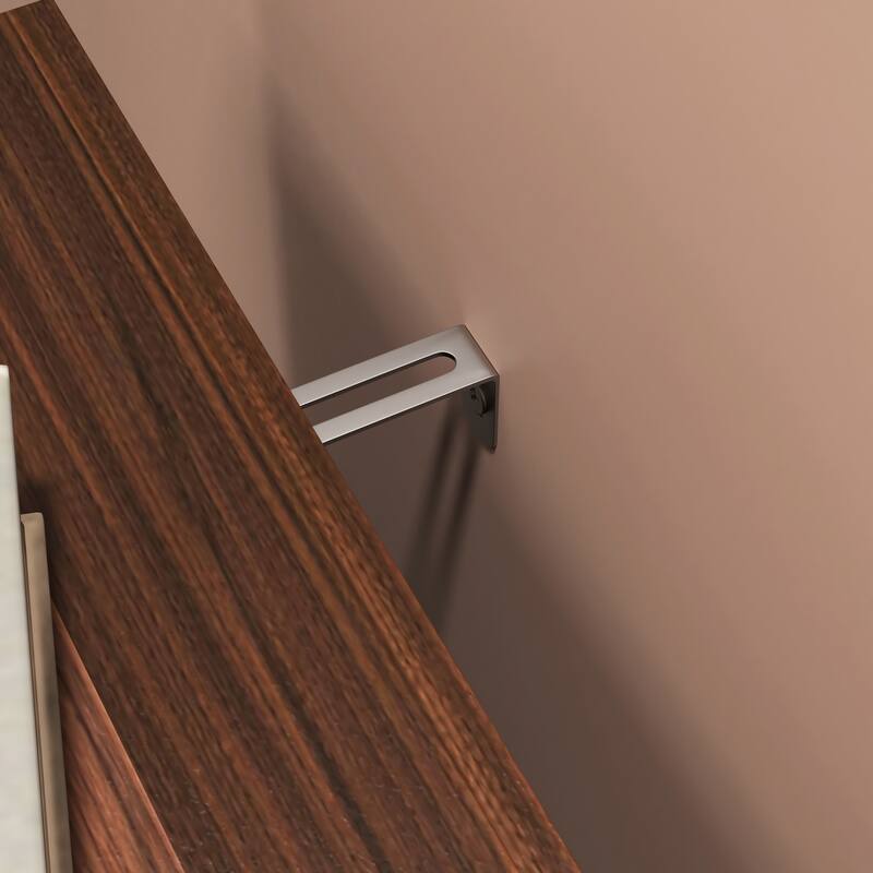 4-Tier Shoe Cabinet Walnut Entryway Cabinet with Storage Drawer