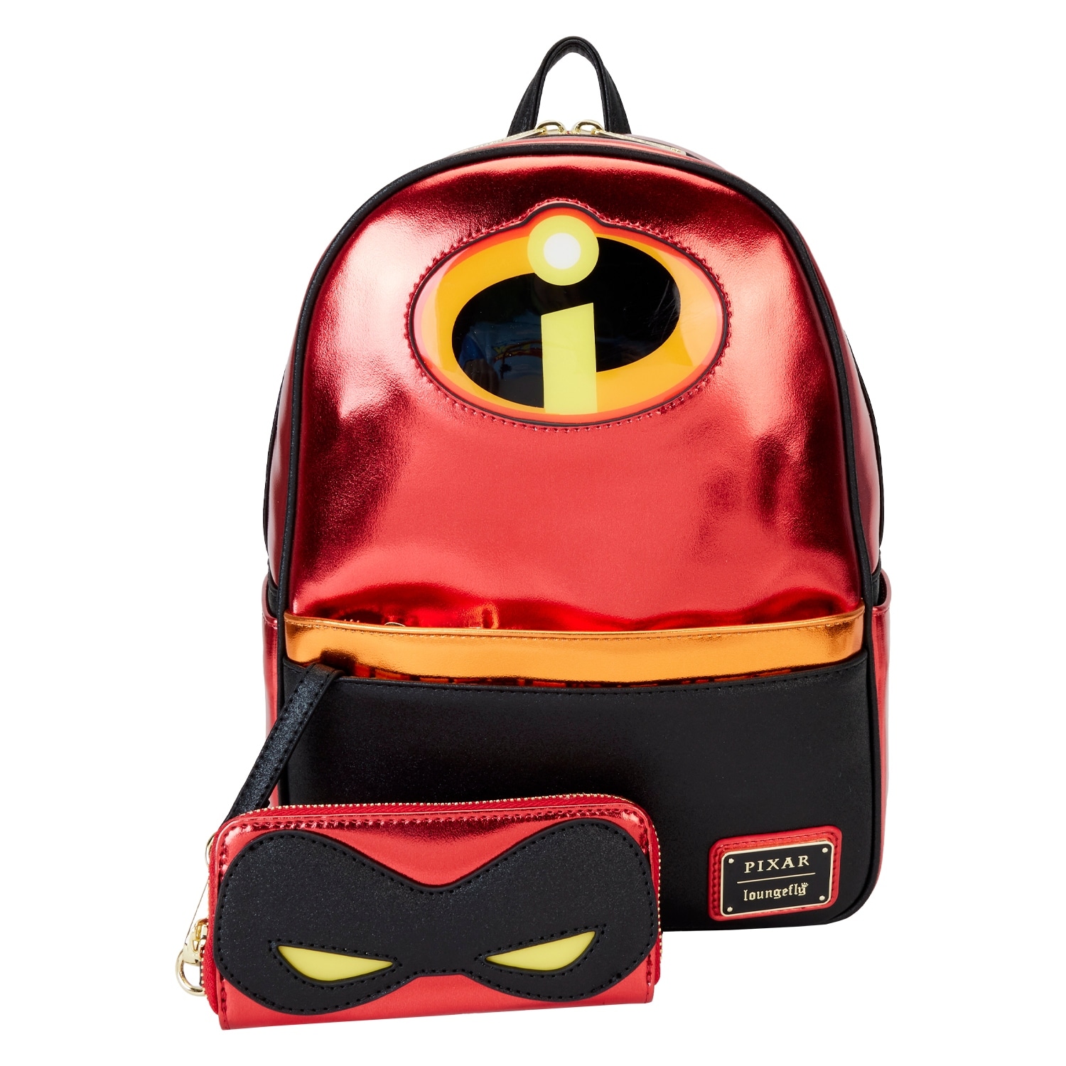 The Incredibles 20th Anniversary Light Up Metallic Cosplay Mini Backpack with Coin Bag