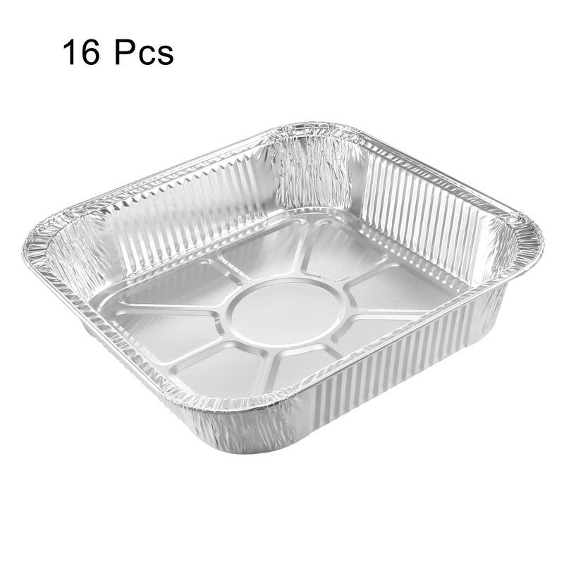 8" x 8" Aluminum Foil Pans, Disposable Trays Containers for Roasting