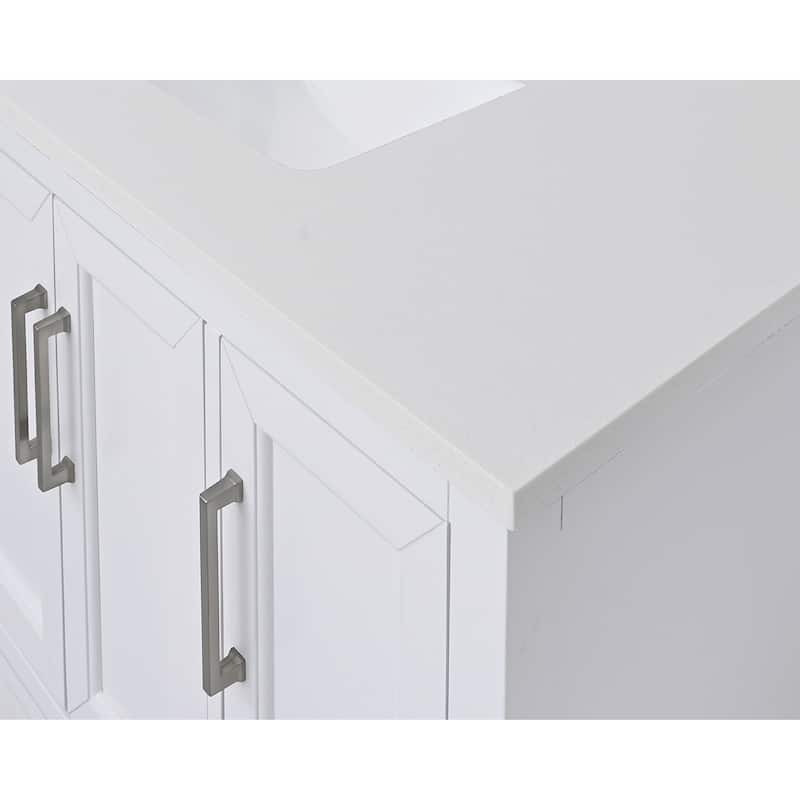 Avanity Quartz Vanity Top with Rectangular Undermount Sinks