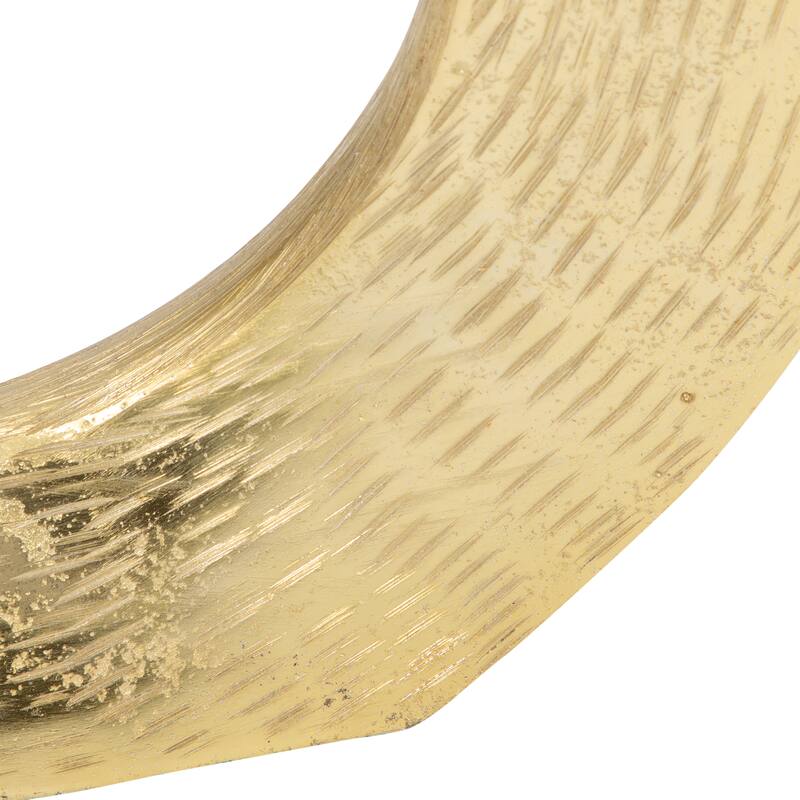 Sagebrook Home Modern Glam Metal, Round Open Cut Out Vase