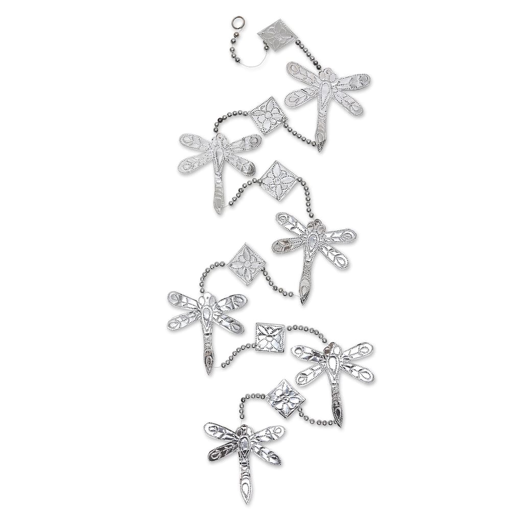 Novica Handmade Gossamer Holiday Aluminum Holiday Garland (Set Of 4) - Brown