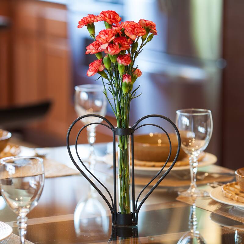 Swetheart Iron Heart-shaped Bud Vase