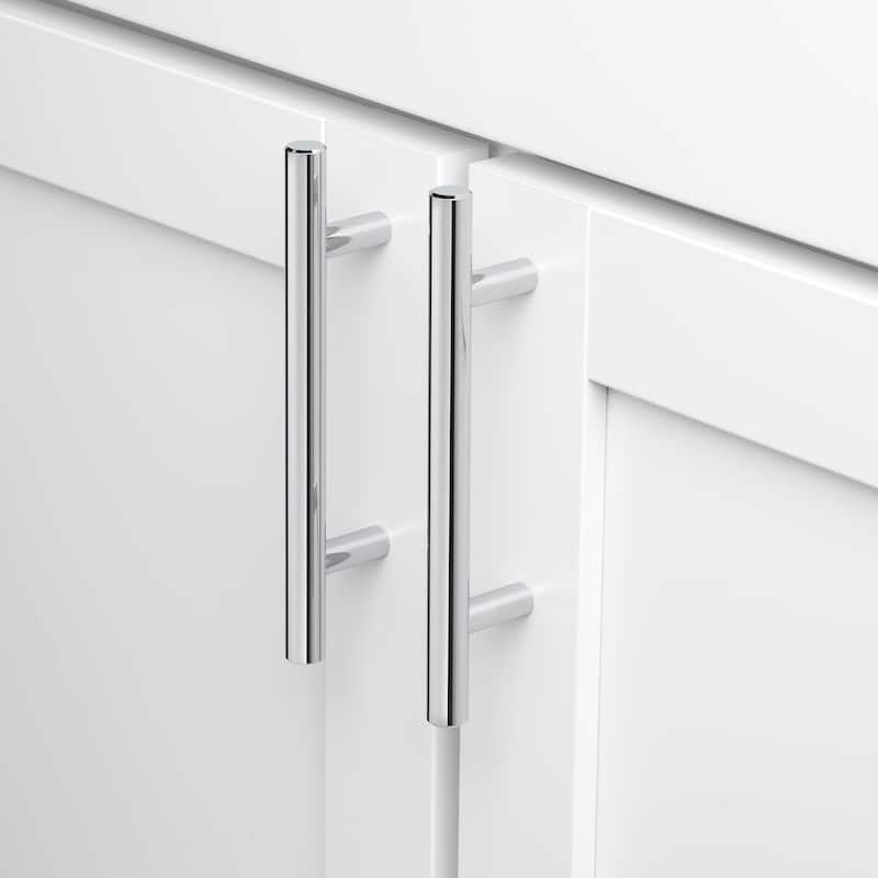 GlideRite 6-inch Solid Polished Chrome Handles 3.75 inch CC Cabinet Bar Pulls (Pack of 10 or 25)