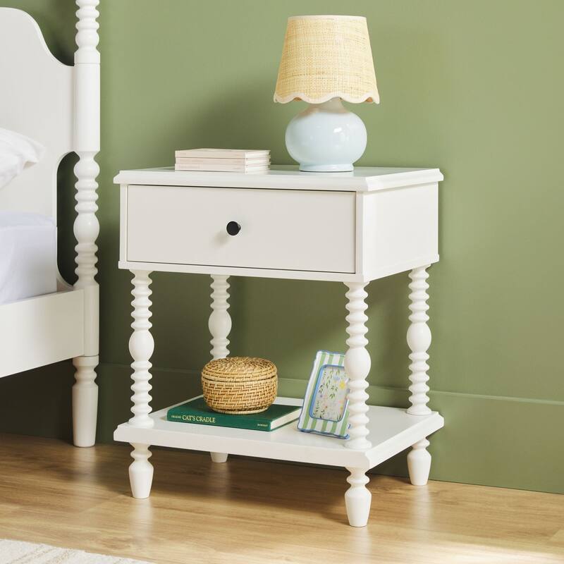 Walker Edison Easy Assembly Solid Wood 1-Drawer Nightstand