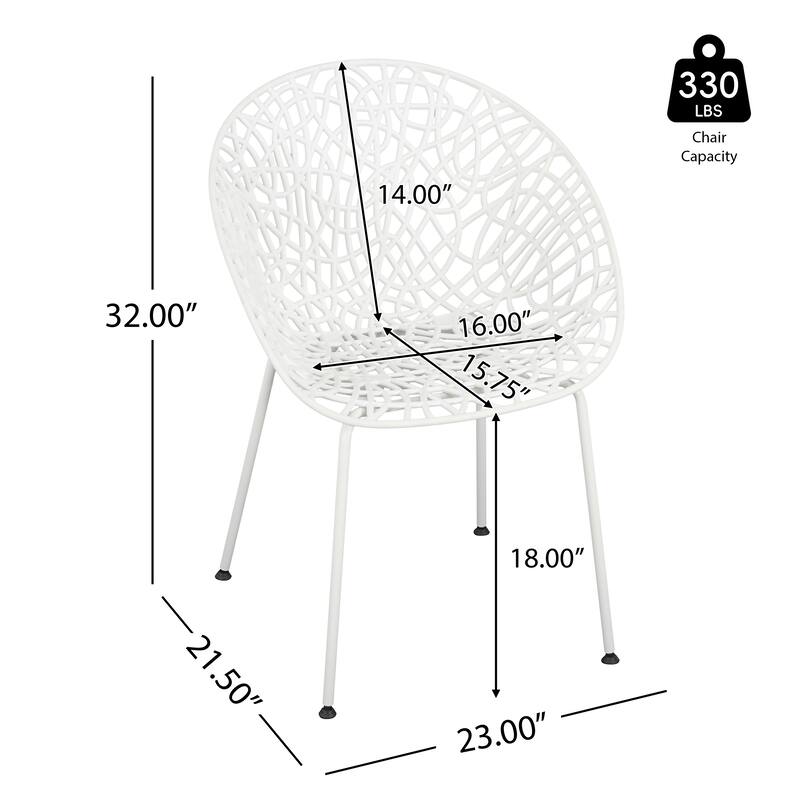 Dining Chairs Leisure Chair White Reading Chair Accent Chair Set of 2, Reception Chair Side Chair with Iron Frame