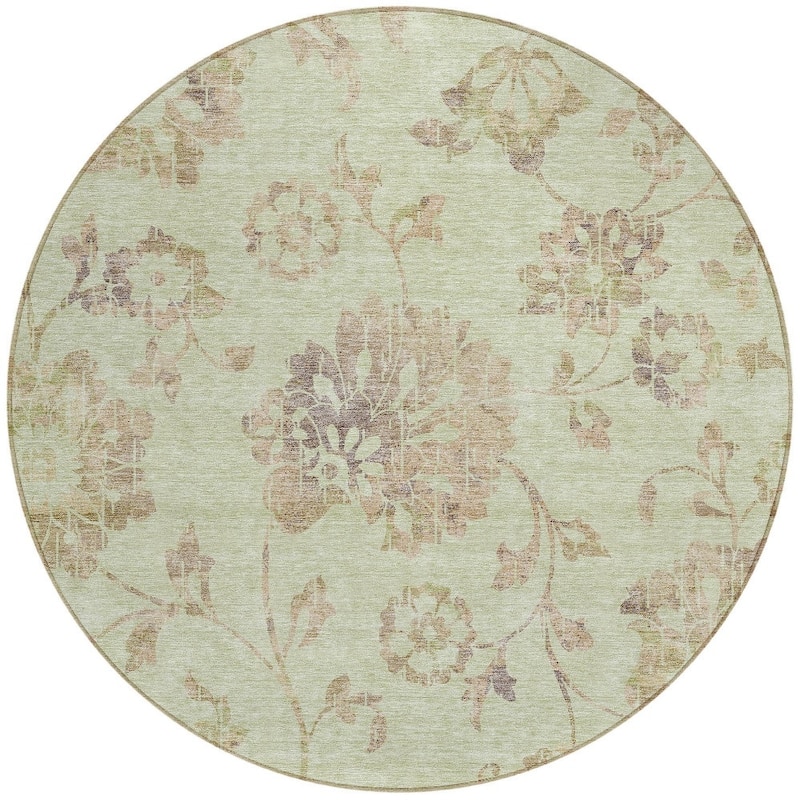 HomeRoots Floral Transitional Rectangle Outdoor Rug