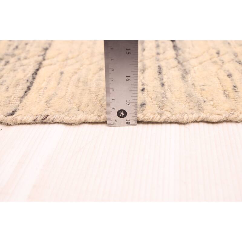 ECARPETGALLERY Hand Loomed Elysian Ivory Wool Rug - 9'7 x 13'8