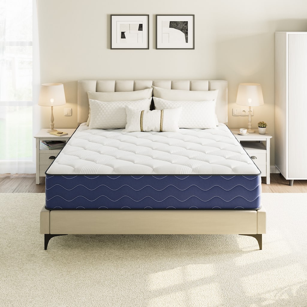 SweDrea 8/12 in. Firm Hybrid Mattress Cooling and Breathable with CertiPUR-US, SGS and OEKO-TEX