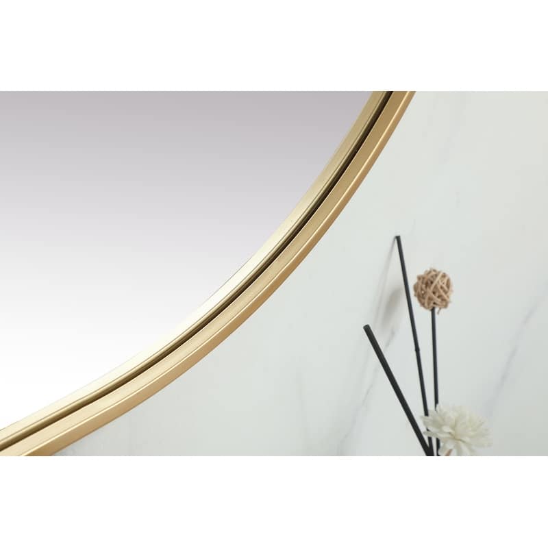 Indigo Home Metal Frame Oval Mirror 30x72 Inch