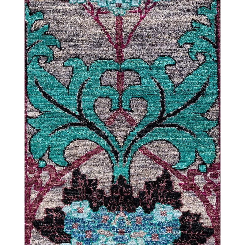 Contemporary Overdyed Wool Hand Knotted Runner - 2' 6" x 10' 0"