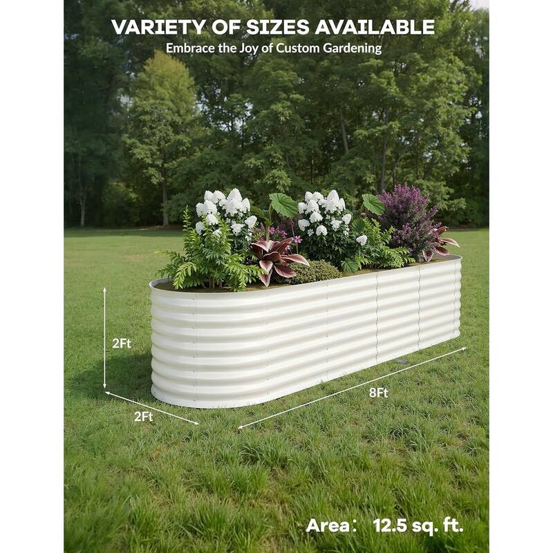 Galvanized Raised Planter Boxes Outdoor, for Vegetables, Fruits, Flower