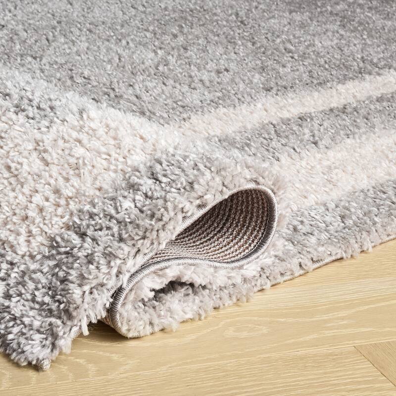 SAFAVIEH Gemma Shag Elmine Border Plush Thick Rug