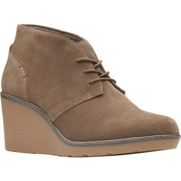 clarks wedge suede ankle boots