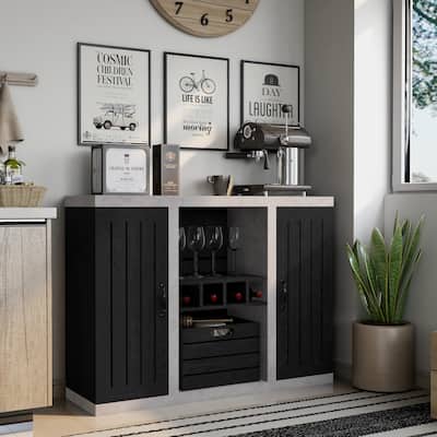 Furniture of America Xole 47-in. Rustic 7-shelf Sideboard