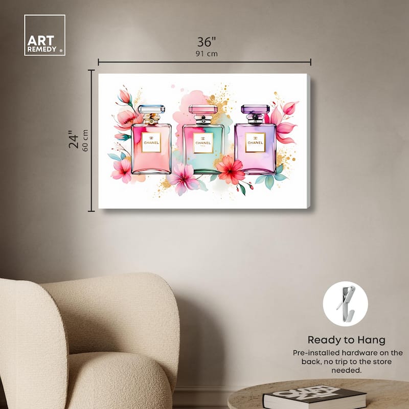 Trio of Fragrance Canvas by Art Remedy, Gallery Wrapped