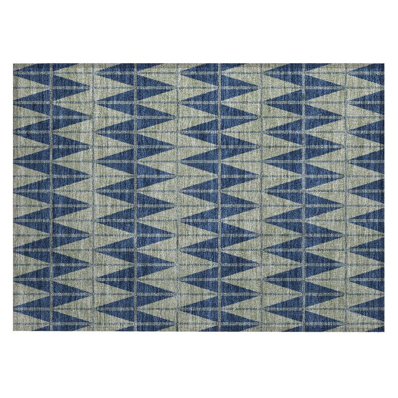 Machine Washable Indoor/ Outdoor Modern Zeke Chantille Rug