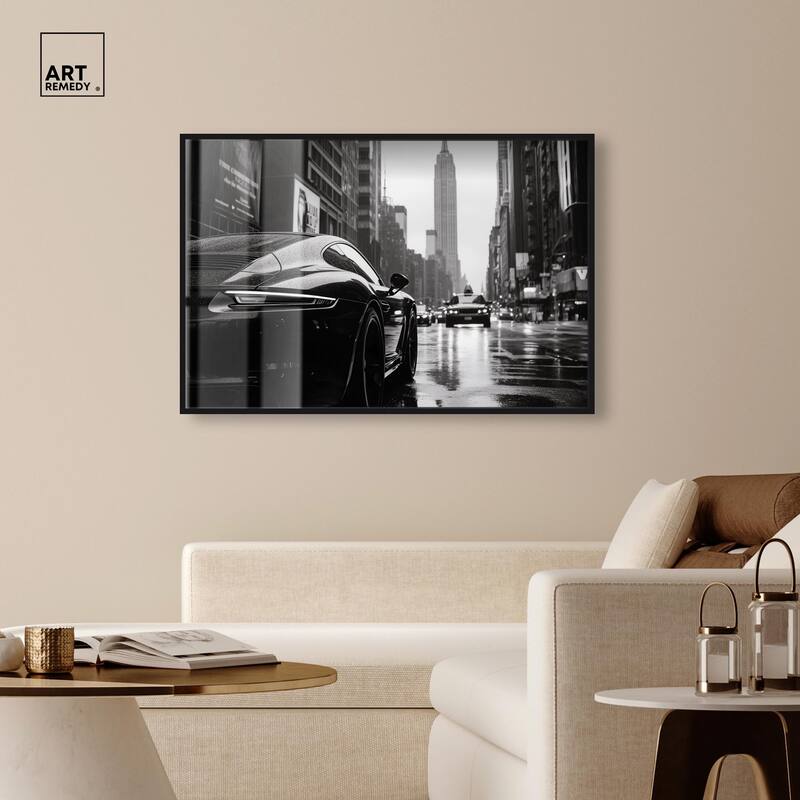 Rainy Day New York Shadowbox by Art Remedy