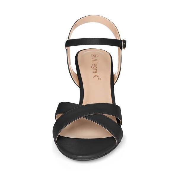 women's cross strap sandals